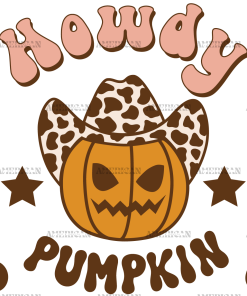 Brown Howdy Pumpkin UV DTF Transfer