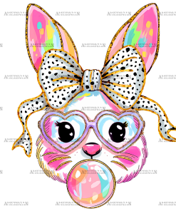 Bubblegum Bunny-1 DTF Transfer