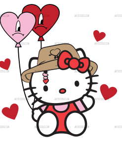 Bunny Heart Kitty DTF Transfer