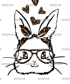 Bunny Leopard DTF Transfer