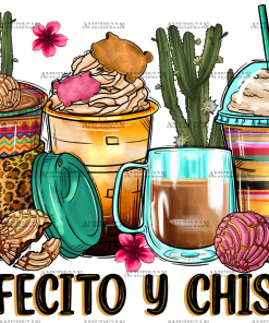Cafecito Y Chisme Coffee Cups DTF Transfer