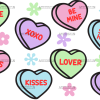 Candy Hearts-1 UV DTF Transfer