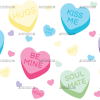 Candy Hearts-3 UV DTF Transfer