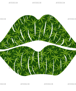 Cannabis Sexy Lip Kisses DTF Transfer