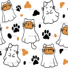 Cat Halloween UV DTF Transfer