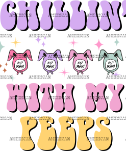 Chillin With My Peeps Bad Bunny DTF Transfer