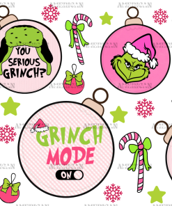 Christmas Bells Grinch UV DTF Transfer