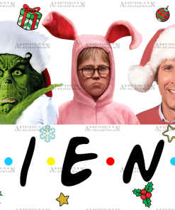 Christmas Friends UV DTF Transfer