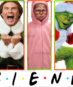 Christmas Friends Frame UV DTF Transfer