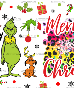 Christmas Green Monster Grinch UV DTF Transfer