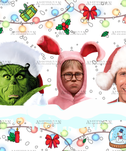 Christmas Movie Friends Snow Fall UV DTF Transfer