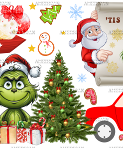 Christmas New Year Direction Wishes UV DTF Transfer