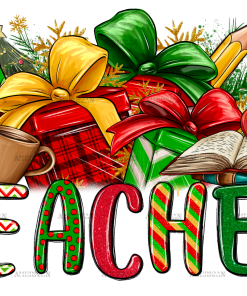 Christmas Teacher DTF Transfer
