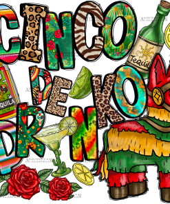 Cinco De Drinko-2 DTF Transfer