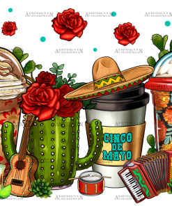 Cinco De Mayo Coffee Cups DTF Transfer