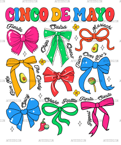 Cinco De Mayo Coquette Bow DTF Transfer