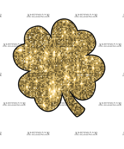 Clover Leaf Gold DTF Transfer