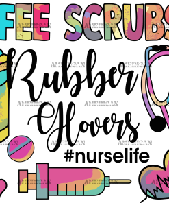 Coffee Scrubs Rubber Glovers UV DTF Transfer