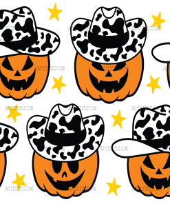 Cowboy Pumpkin UV DTF Transfer