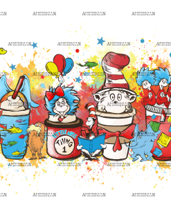 Dr. Seuss Day Coffee Splash DTF Transfer