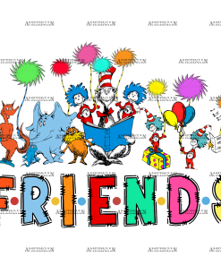 Dr. Seuss Friends DTF Transfer