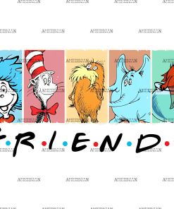 Dr. Seuss Friends-3 DTF Transfer