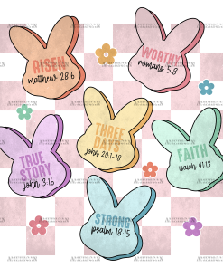 Easter Bunny Checkered-1 DTF Transfer