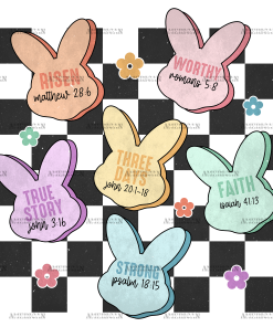 Easter Bunny Checkered-2 DTF Transfer