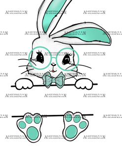 Easter Bunny Name Frame DTF Transfer