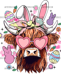 Easter Cow DTF Transfer