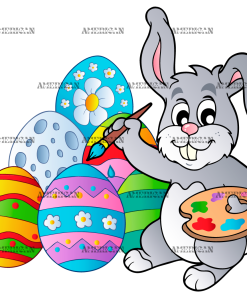 Easter Eggs Painting  DTF Transfer