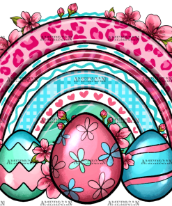 Easter Eggs Rainbow DTF Transfer