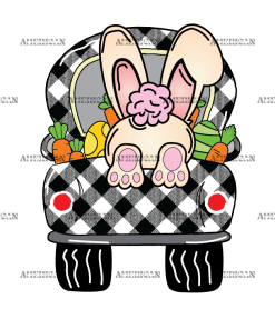 Easter Truck DTF Transfer