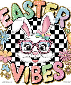 Easter Vibes Bunny DTF Transfer