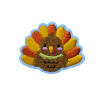 Turkey Thanksgiving Patch (Small/Embroidery)