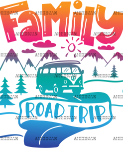 Family Road Trip Color DTF Transfer