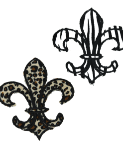 Mardi Gras Fleur De Lis Patch (Large/Embroidery)