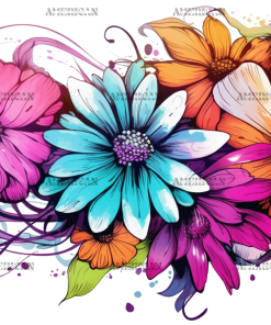 Flowers-1 UV DTF Transfer