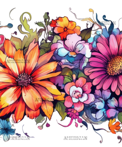 Flowers-2 UV DTF Transfer