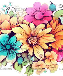 Flowers-3 UV DTF Transfer