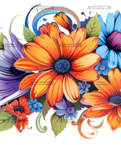 Flowers-4 UV DTF Transfer