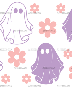 Flowers And Ghosts UV DTF Transfer