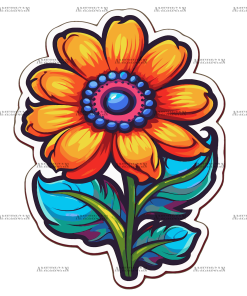 Flowers Sticker-13 UV DTF Transfer