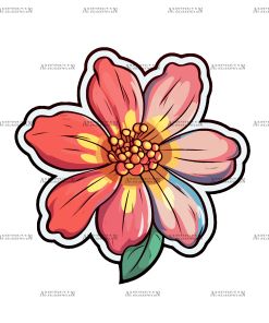 Flowers Sticker-16 UV DTF Transfer