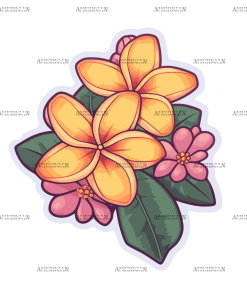 Flowers Sticker-18 UV DTF Transfer