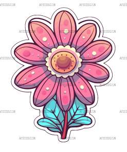 Flowers Sticker-20 UV DTF Transfer