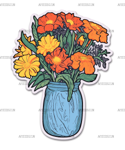 Flowers Sticker-22 UV DTF Transfer