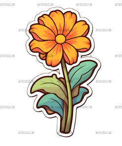 Flowers Sticker-23 UV DTF Transfer