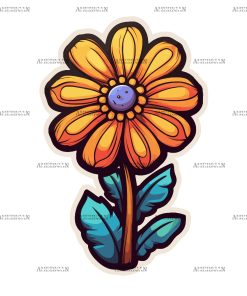 Flowers Sticker-27 UV DTF Transfer