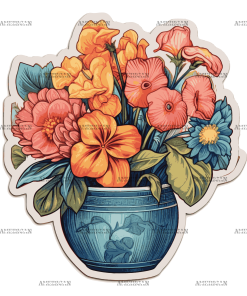 Flowers Sticker-30 UV DTF Transfer